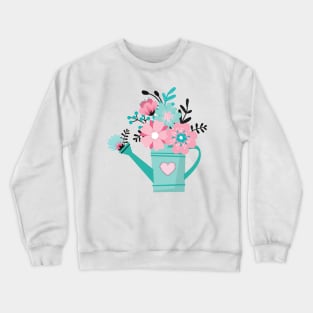 Floral Watering Can Crewneck Sweatshirt